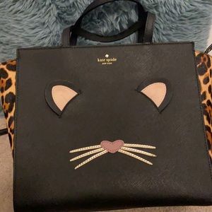 Kate Spade Cat bag with faux fur